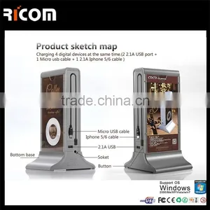 Menu Holder Power Bank for Emergency Coffee Shop,stand Table Menu Power Bank With CE/Rosh Compatible for Phone--PB102--Ricom thumbnail-2