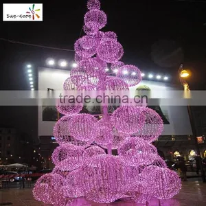 New Design Holiday Time Artificial Trees With Ball in Different Size With High Quality Make Ball Tree Nice Christmas Wire Tree thumbnail-3