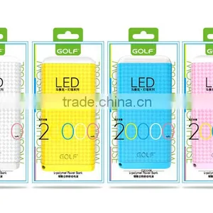 Big LED Lamp Portable Charger Power Bank 20000mah Multi Charger for Smartphone thumbnail-6