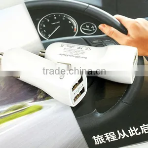 Hot Sellling 5v 2a Dual Usb Output Universal Mini Car Charger for Ipad and Mobile Phone thumbnail-1