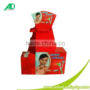 Factory OEM CUSTOM Cardboard Pallet Display Free Standing Rack for Toothbrush Toothpaste POP Sales thumbnail-2