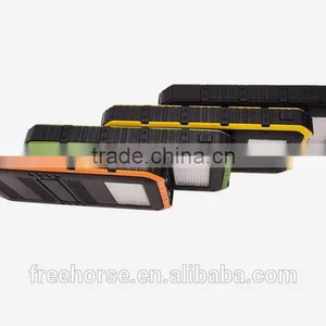 New Arrival Double Output 8000mah Solar Battery Charger for Mobile Phone With Led Camping Light thumbnail-5
