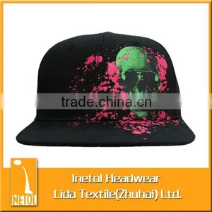 6 Panel Flat Brim Custom Hiphop Cap thumbnail-1