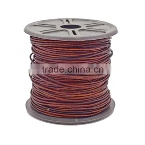 1mm Brown Round Leather Cords From Borg Export thumbnail-3