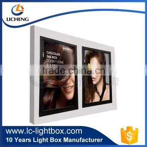 High Brightness LED Outdoor Picture Frames Led Advertising Wall Mounted Light Box With Key Open thumbnail-3