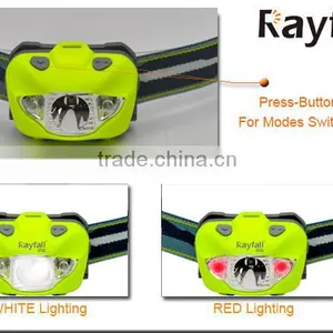 Customized Color 3 Led Motion Activated Led Waterproof Headlamp thumbnail-2