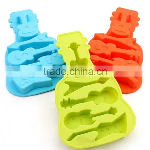 Kids Guitar Shaped Silicone Ice Cube Molds Tray thumbnail-1