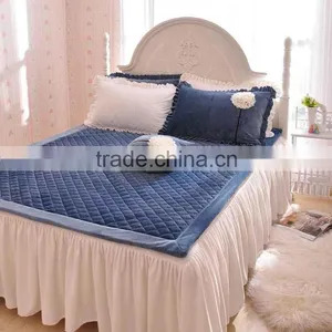 Colored Queen Size Pillow Top Mattress Pads Toppers thumbnail-1