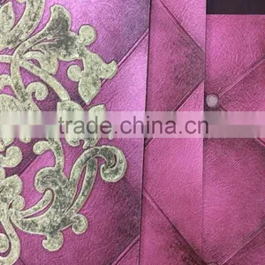Italian Design Lether Effect Deep Embossed Wallpaper With High Quality thumbnail-4