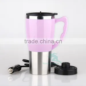 2016 New Product Promotional Mug Double Wall Stainless Steel Electric Car Heated Mug Customized Unique Handle Color Cup thumbnail-5