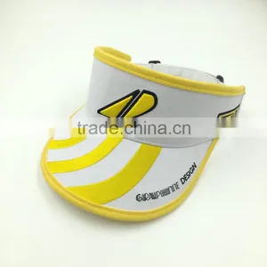 Fashion Wide Brim 100% Polyester 3D Embroidery Sun Visor Cap Wholesale thumbnail-2