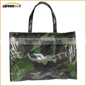 Camoflage PVC Tote Bag, Full Color Printing Shopping Bag thumbnail-1