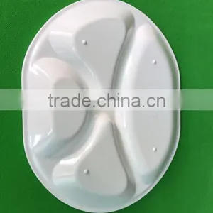 Divided Melamine Dinner Tray Plates Serving Dishware thumbnail-2