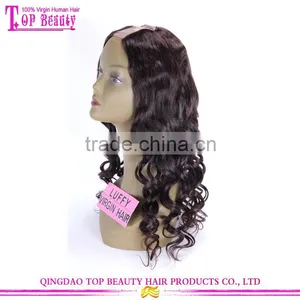 Ali Trade Assurance Paypal Accepted Factory Price Tangle Free Professional Indian Remy Hair U Part Wig thumbnail-4