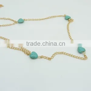 Simple Heart Turquoise Sexy Waist Chain thumbnail-5