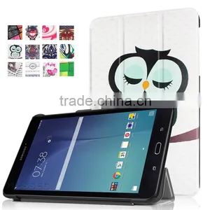 Embossed Owl Pattren Case Stand pu Leather Tablet Cover Case for Samsung Tab E 8.0 thumbnail-1