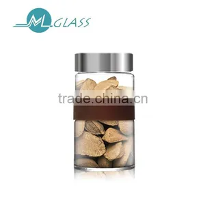 High Borosilicate Glass Jar Glass Tank With Stainless Steel Lid 400ml Handmade Glassware QM420 thumbnail-1