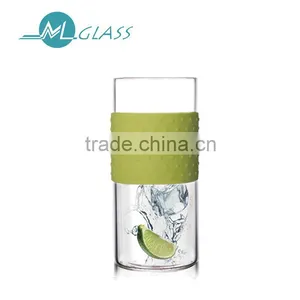 Wholesale Patented Design 400ml Glass Tea Cups With Silicone Case JA451 thumbnail-1