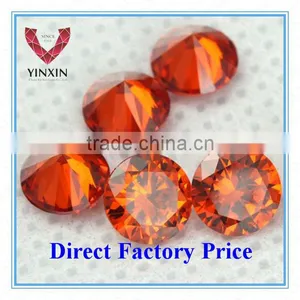 Wholesale Price of Round Shape Orange Synthetic Gemstones thumbnail-1