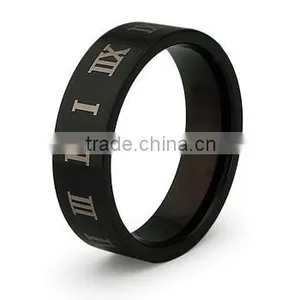 Hot Sale 304/316L Roman Numerals Stainless Steel Ring thumbnail-1