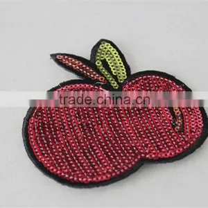 Good Price Embroidery Patch Red Cherry Printting Sew on Collar for Sale thumbnail-3