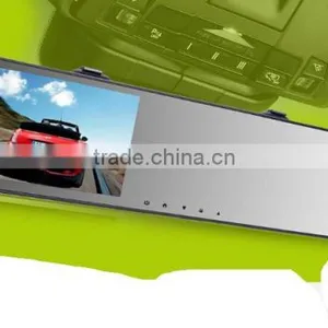 Hot Selling 4.3'' HD Dual Lens G-sensor Car Mirror DVR Camera Recorder Night Vision Rear View Christmas Gifts thumbnail-6