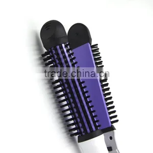 Magic Hair Straightener Brush Electric Auto LCD Straightening Brush Ceramic Hot Air Ionic Hair Iron Combs thumbnail-1