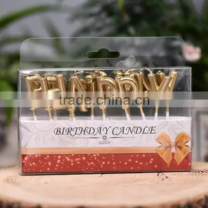 Golden Letter Candle for Birthday thumbnail-1