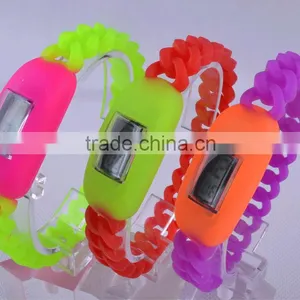 New Sports Silicone Watch Led Watch Trendy Digital Twist Watch thumbnail-1
