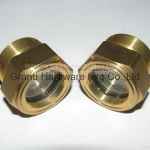 NPT 2 Inch Brass Oil Sight Glass Used for Compressor Pumps Gearboxes Roots Blowers thumbnail-2