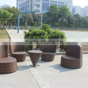 Outdoor Synthetic Rattan Furniture 4 Seated Leisure Table And Chairs thumbnail-4
