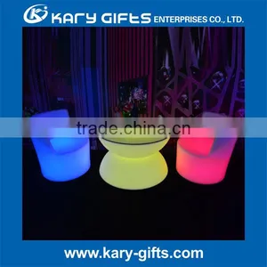 Modern Used Rechargeable pe Plastic Material Led Bar Stool Bar Chair thumbnail-5