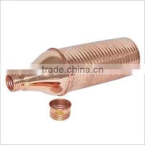 100% Pure Copper Water Storage Bottle | Copper Hammered Water Bottle, 900 Ml, thumbnail-1