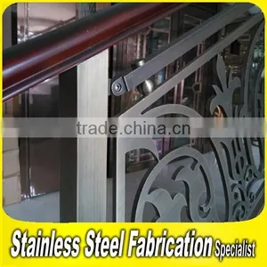 Engraved Decorative Integral Aluminum Stair Railing Side Mounting Baluster thumbnail-1