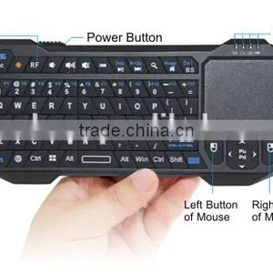 Wireless Bluetooth Mini Keyboard With Built-in Touchpad Air Mouse Remote Control for Android and IOS thumbnail-1