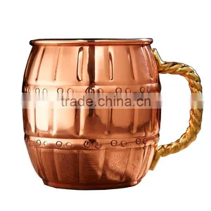 Hammered Copper Shiny Mule & Cocktail Mugs thumbnail-6