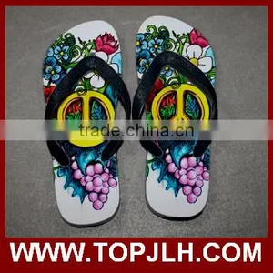 Factory Hot Sell DIY Personalized Sublimation Blank Rubber Flip Flops thumbnail-1