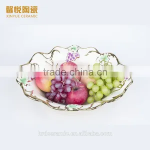 Stock Fashion Golden Ceramic Plate/ceramic Diet Plate on Sale thumbnail-1