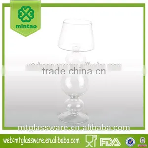 3-tier High Temperature Resistance Clear Series Tall Glass Hurricane Candle Holder thumbnail-2