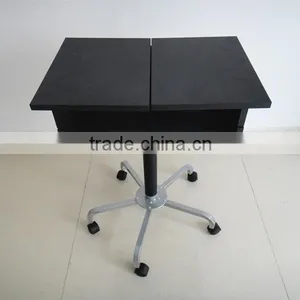 Black Foldable Rolling Desktop Computer Table Laptop Desk thumbnail-1