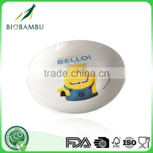 Natural Decal Design Ecological Bamboo Fiber Kids Dinnerware Sets thumbnail-5
