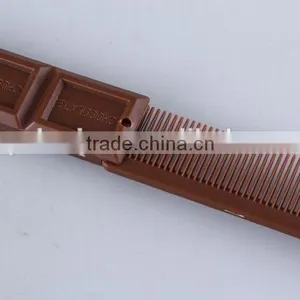Chocolate Shaped Hair Brush With Hanging Chain/folding Comb thumbnail-2