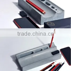 Multi-function Office Desktop Concrete Pen Holder , Phone Holder , Business Card Stand thumbnail-1