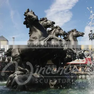 Large Outdoor Copper Sculptures Metal Bronze Horse Fountain thumbnail-6
