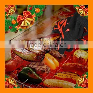HitzebestAndig Bis 500C Elegantes Design Vielseitig Einsetzbar Grill Handschuhe Kaminhandschuhe Topfhandschuhe BBQ Handschuhe thumbnail-3