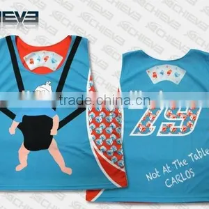 Polyester Custom Reversible Lacrosse Jersey Pinnies thumbnail-3