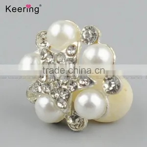 Keering-style Hotsale Star Pearl Rhinestone Button Pins for Garments WBK-1469 thumbnail-2