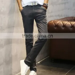 100% Cotton Men Business Casual Pants Wholesale Mens Slim Fit Trousers thumbnail-1