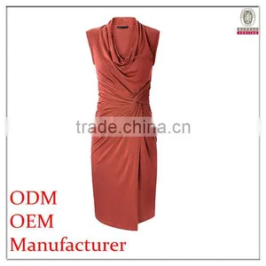 Formal/party Wear Dress Cap Sleeve Bodycon Turtle Collar Side Split Women's Night Dresses thumbnail-1