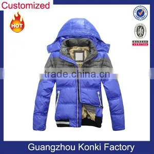 Custom Dark Down Warm Men's Winter Jacket thumbnail-1